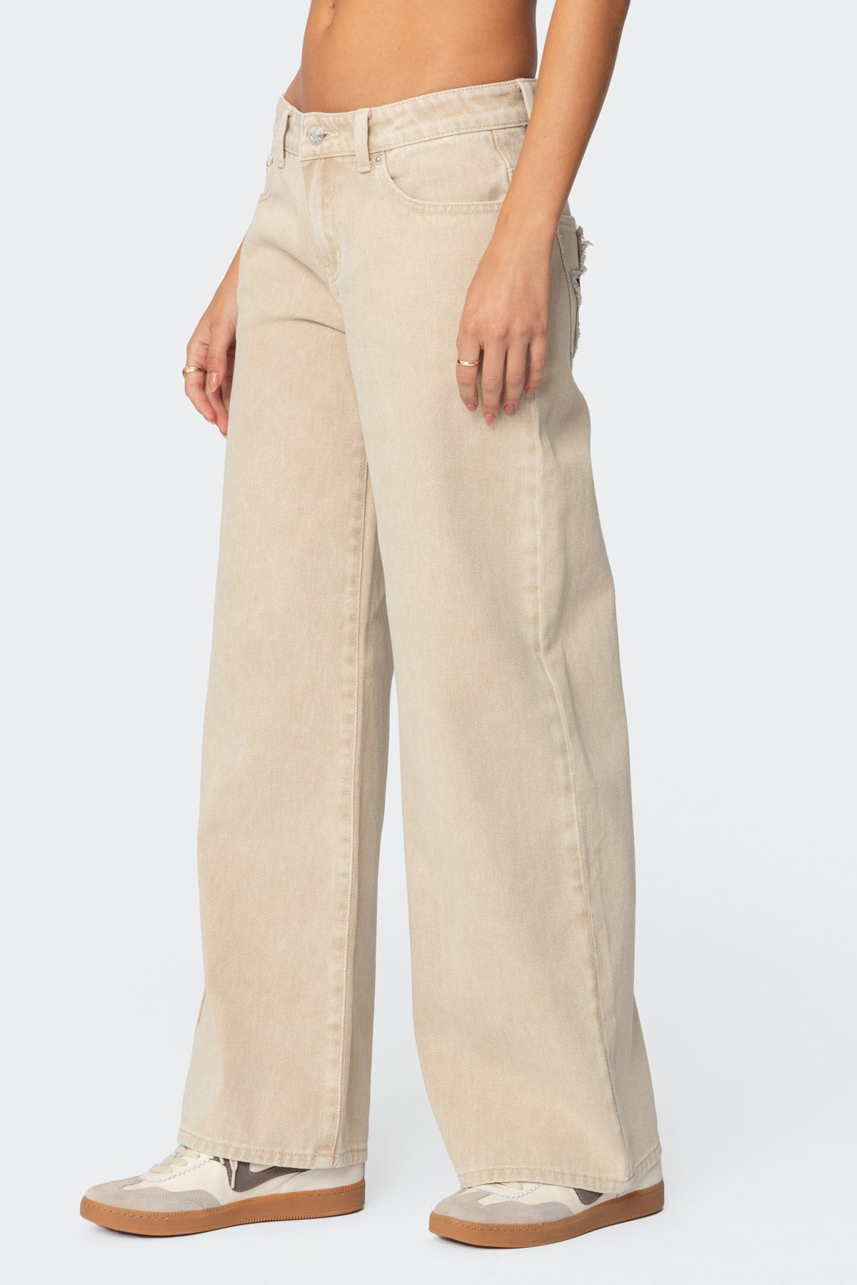 Leopard Star Low Rise Baggy Jeans - Image 3