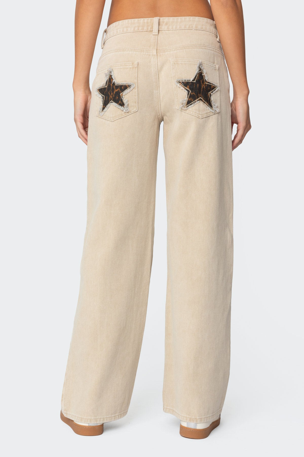 Leopard Star Low Rise Baggy Jeans - Image 4