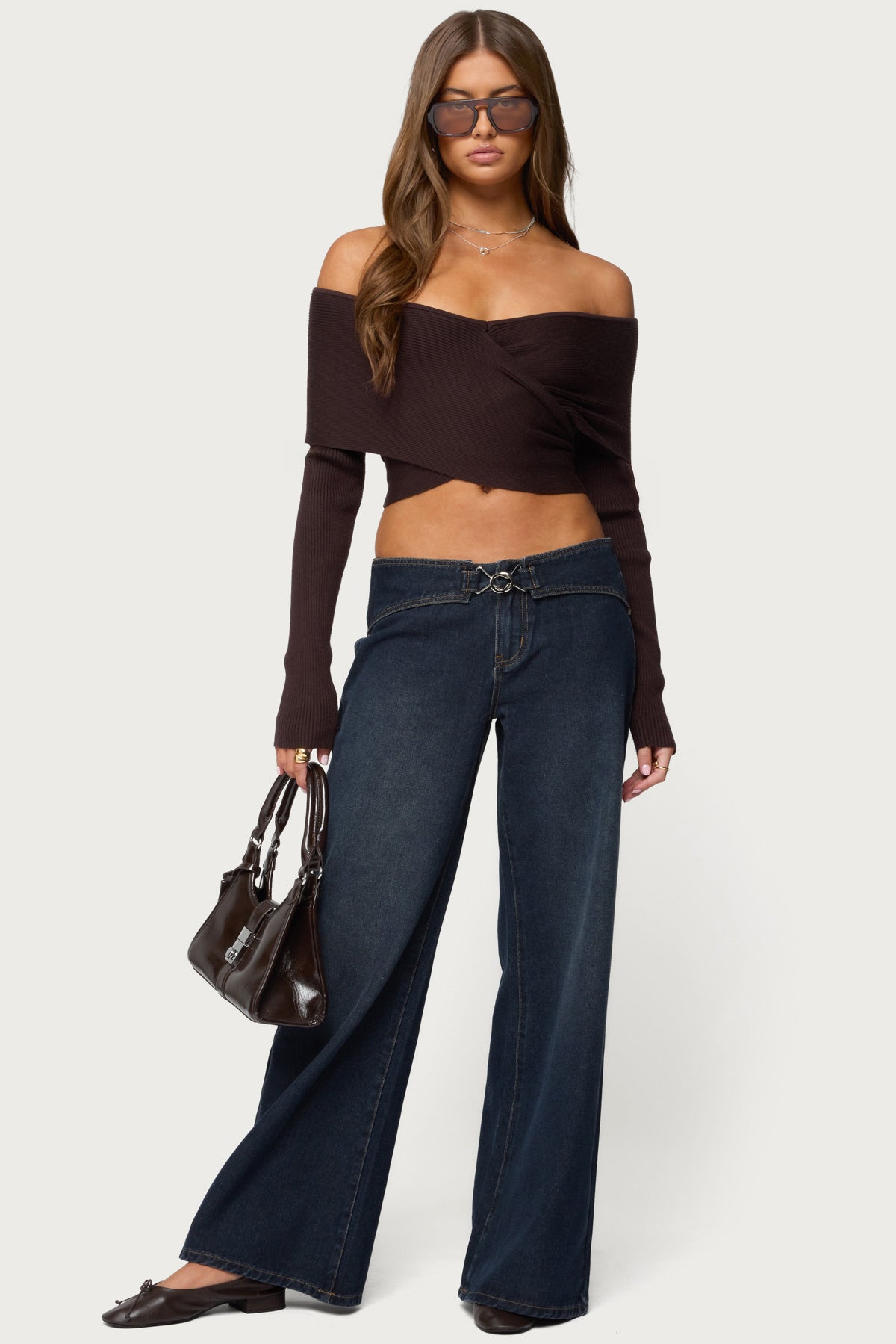 Paulina Off Shoulder Wrap Sweater - Image 2