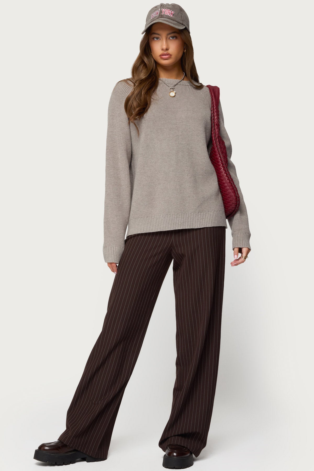 Lavonne Oversized Knit Raglan Sweater - Image 2