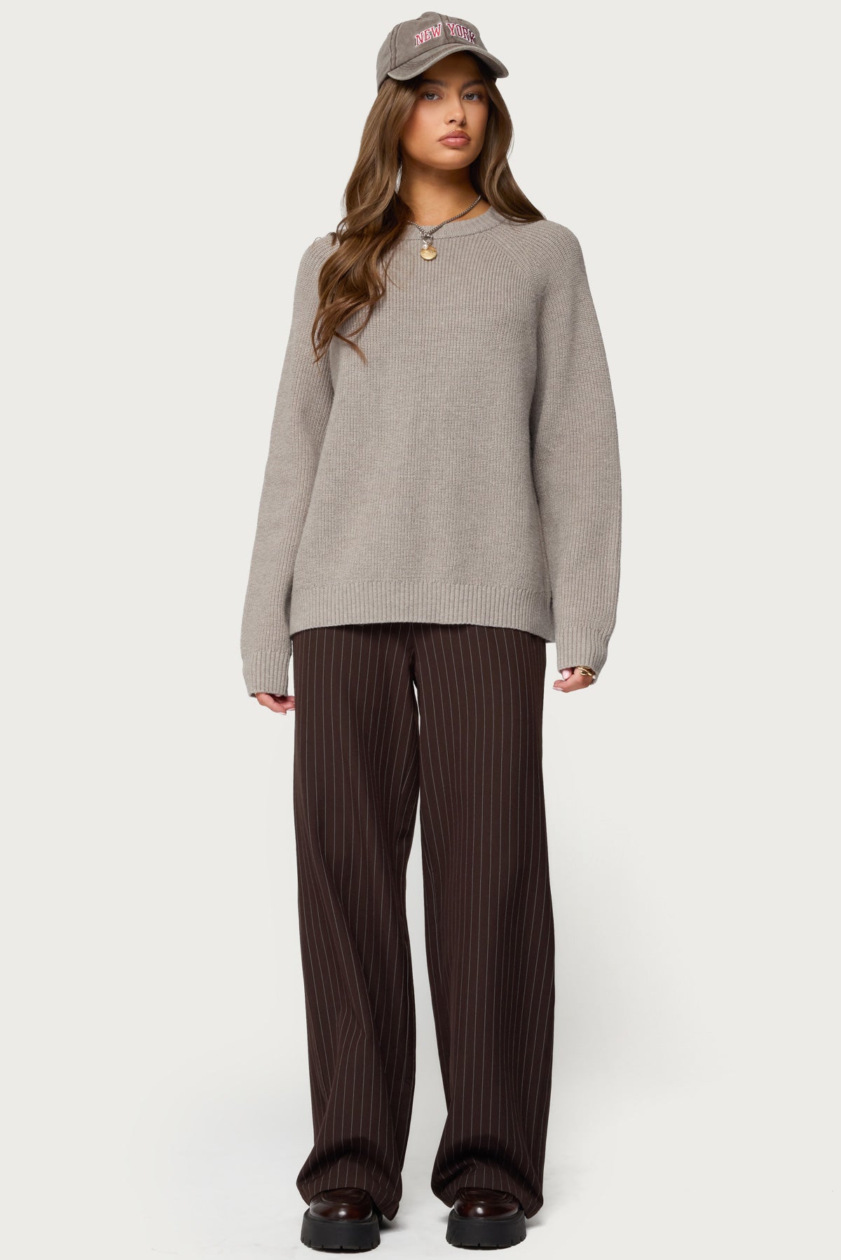 Lavonne Oversized Knit Raglan Sweater - Image 5