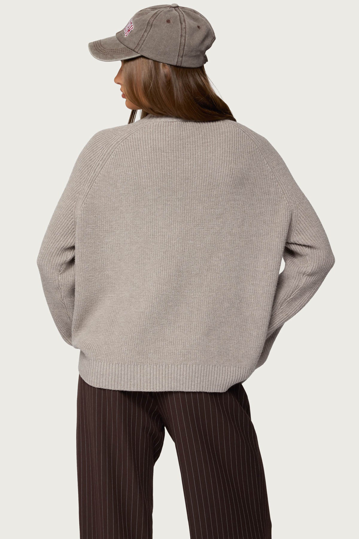 Lavonne Oversized Knit Raglan Sweater - Image 4
