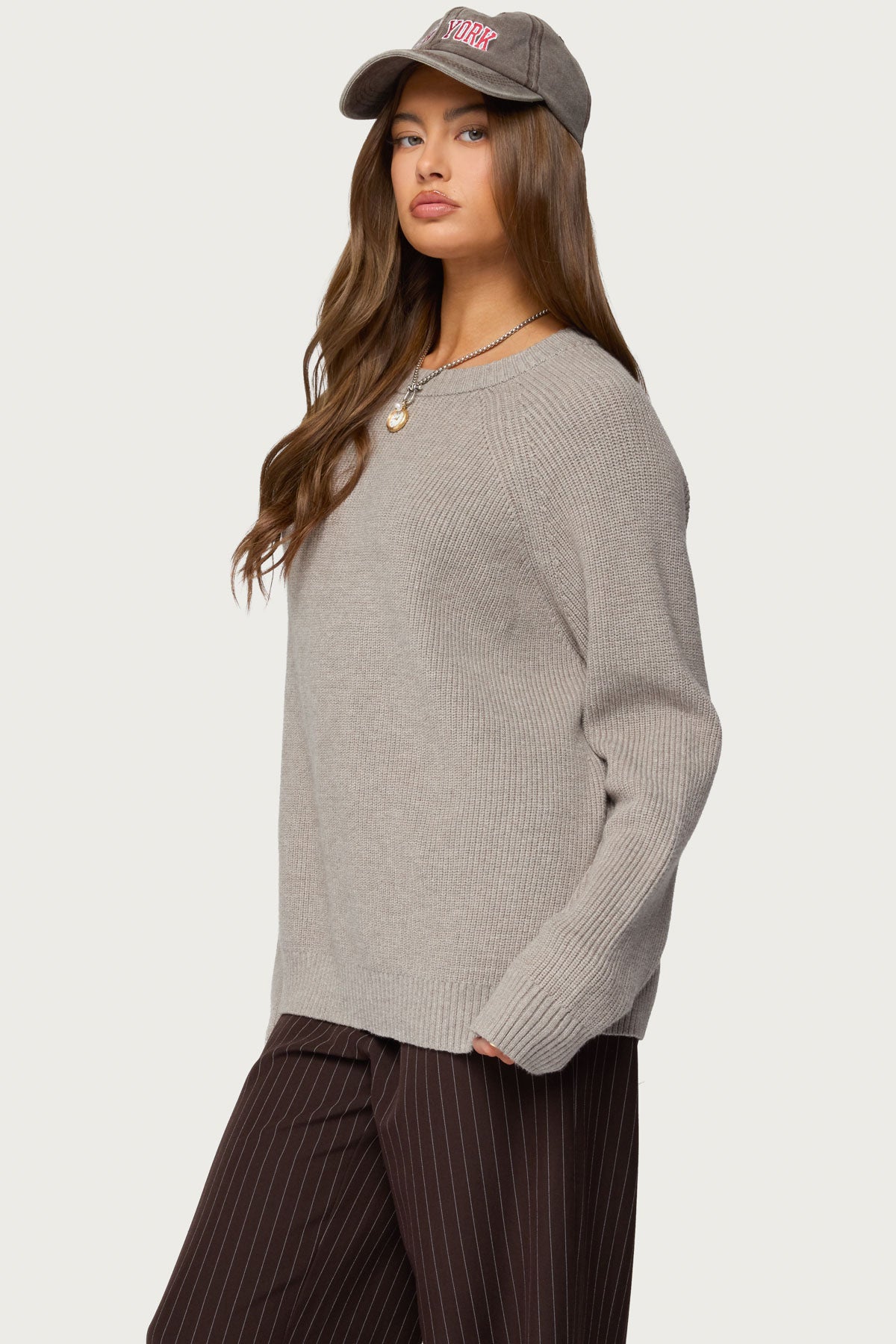 Lavonne Oversized Knit Raglan Sweater - Image 3