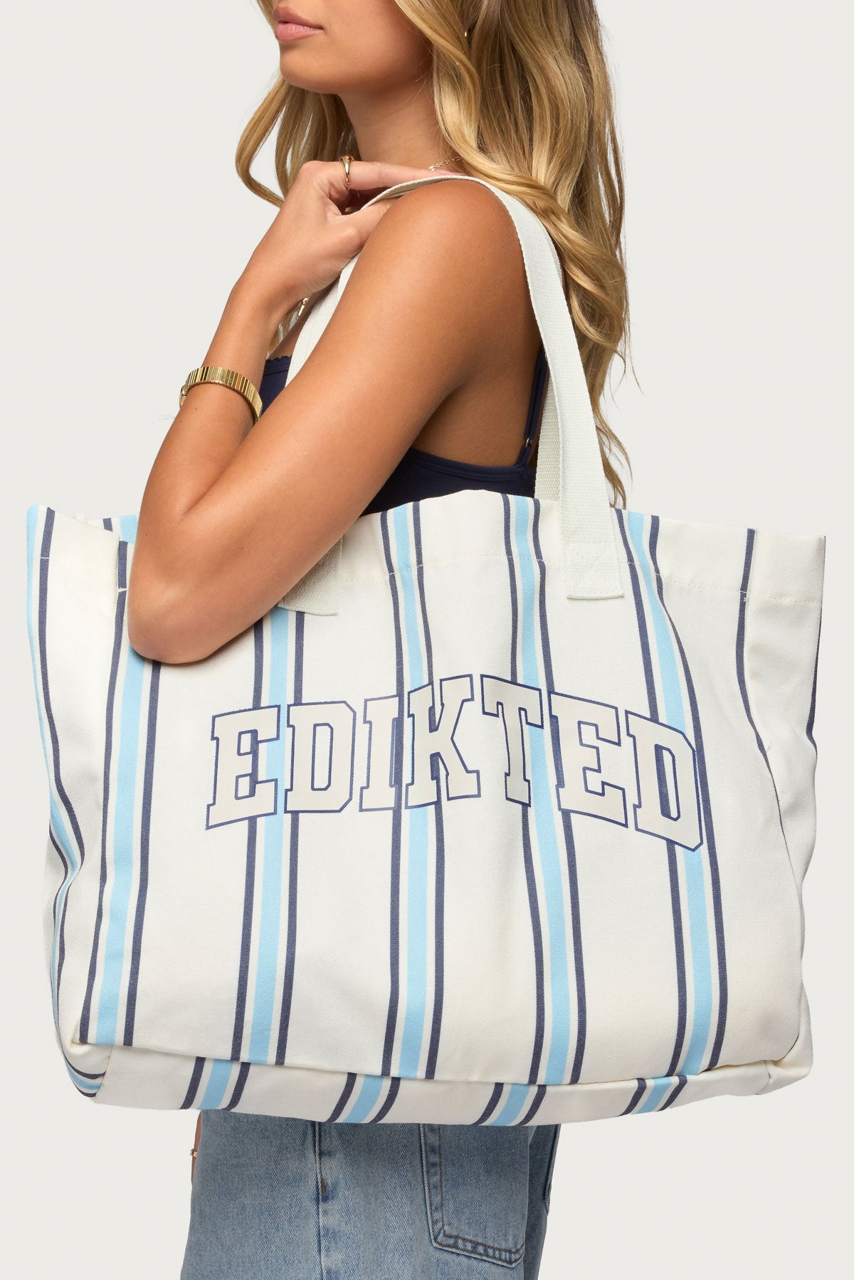 Edikted Stripey Tote Bag