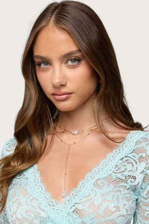 Layered Pearly Bead Necklace