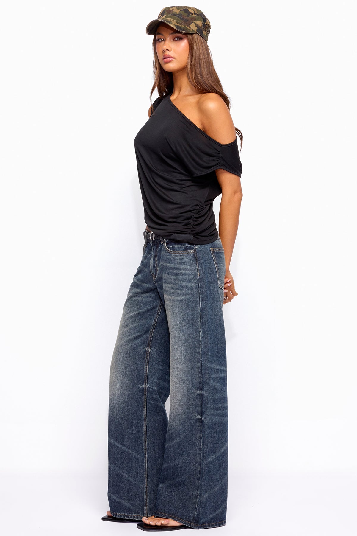 Raelynn Washed Low Rise Baggy Jeans - Image 3