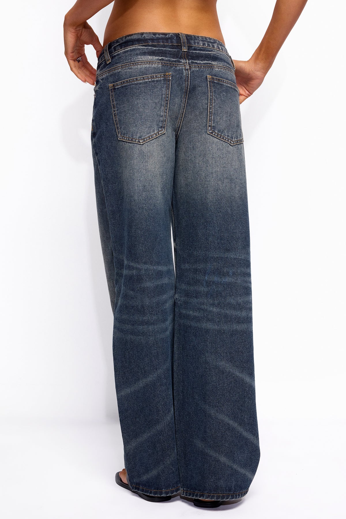 Raelynn Washed Low Rise Baggy Jeans - Image 4