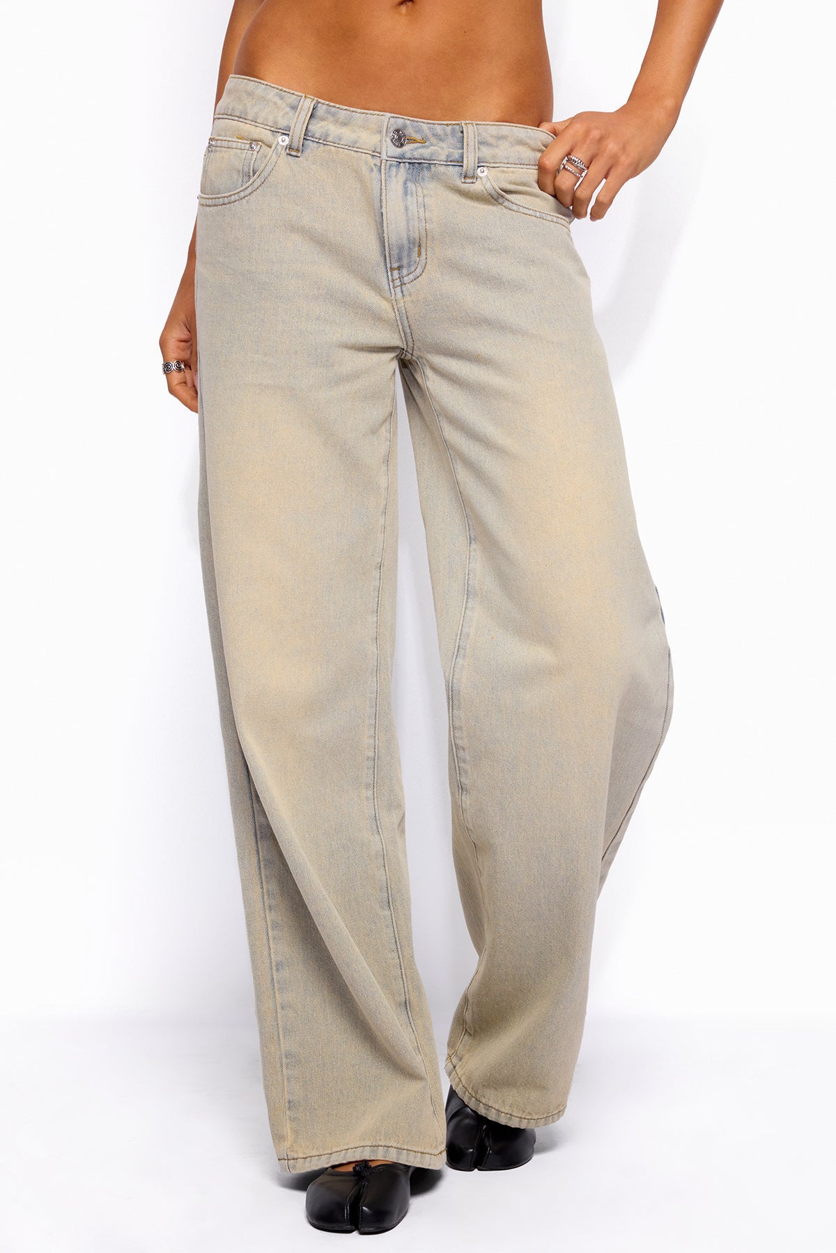 Raelynn Washed Low Rise Baggy Jeans - Image 2