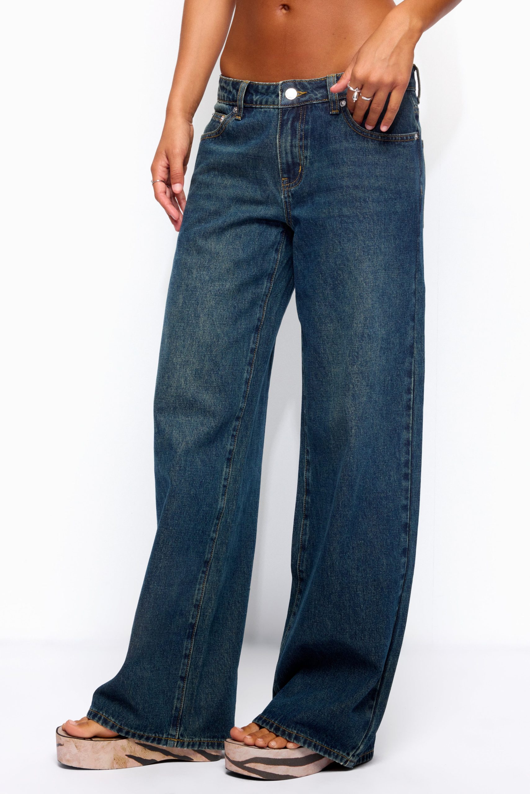 Raelynn Washed Low Rise Baggy Jeans - Image 5