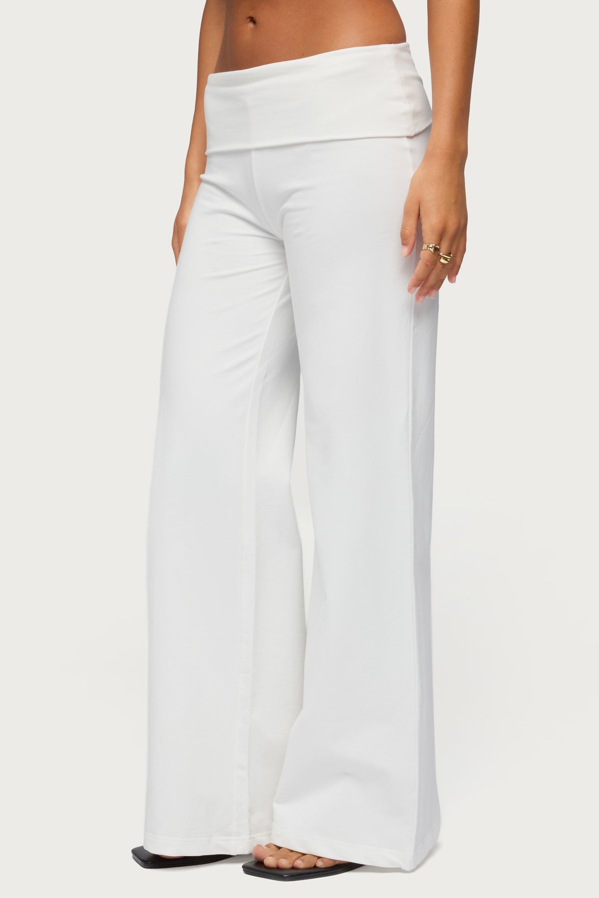 Wide Leg Foldover Pants - Image 4