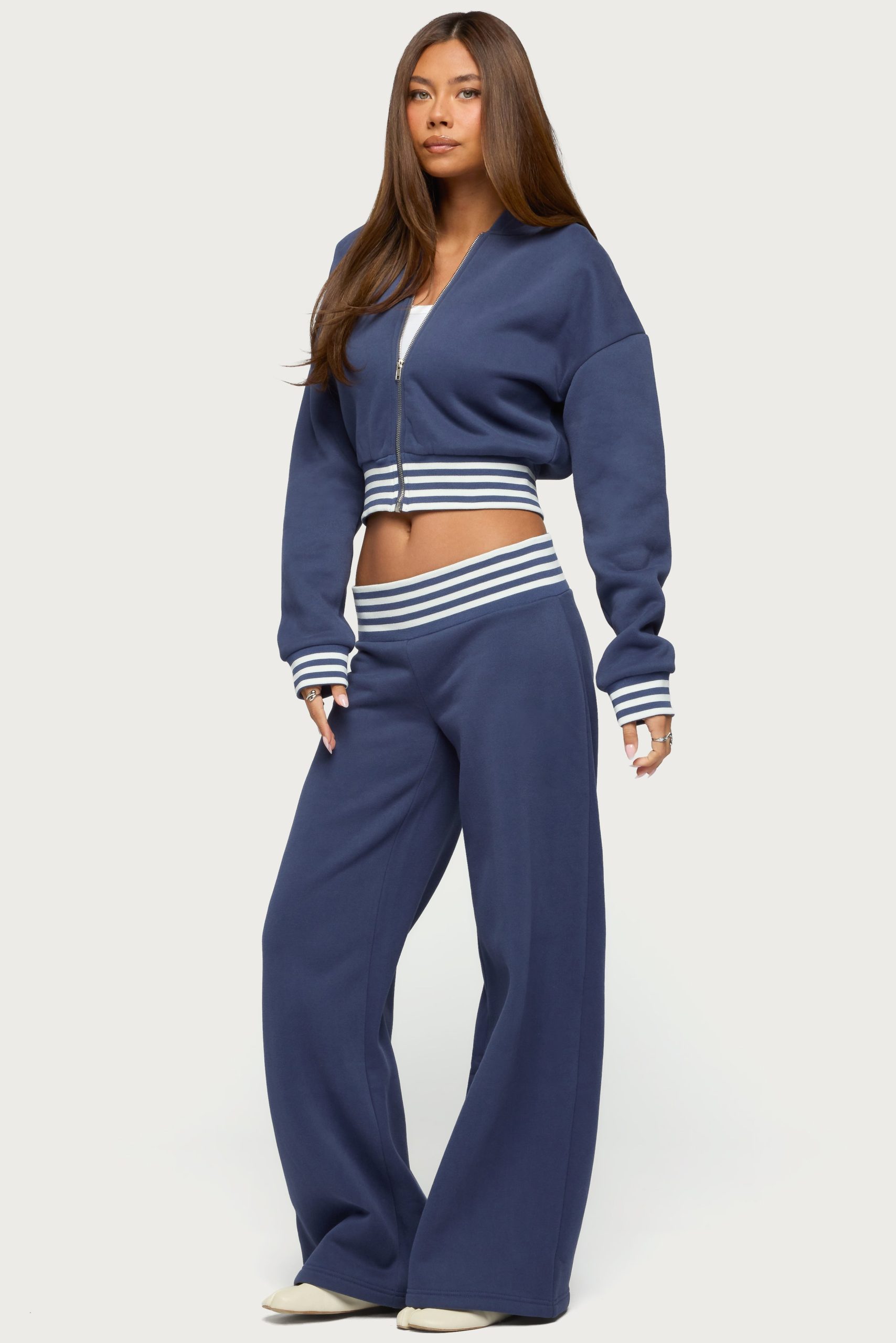 Eloura Stripey Zip Up Hoodie - Image 4
