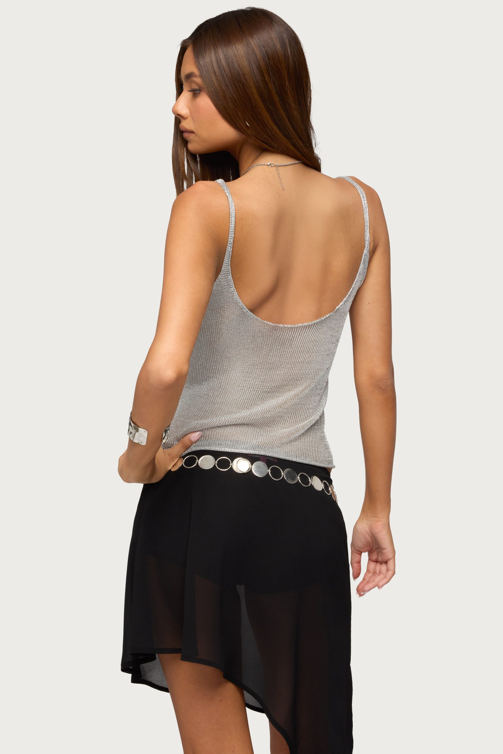Meena Shiny Knit Tank Top - Image 5