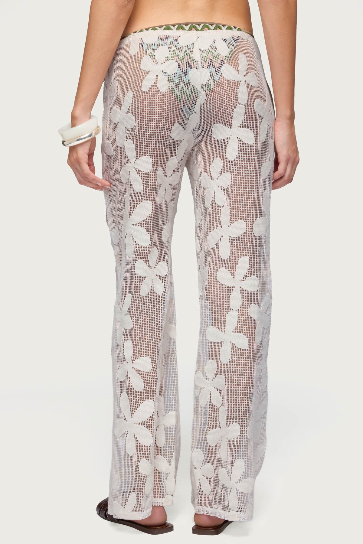Candace Floral Texured Sheer Pants - Image 5