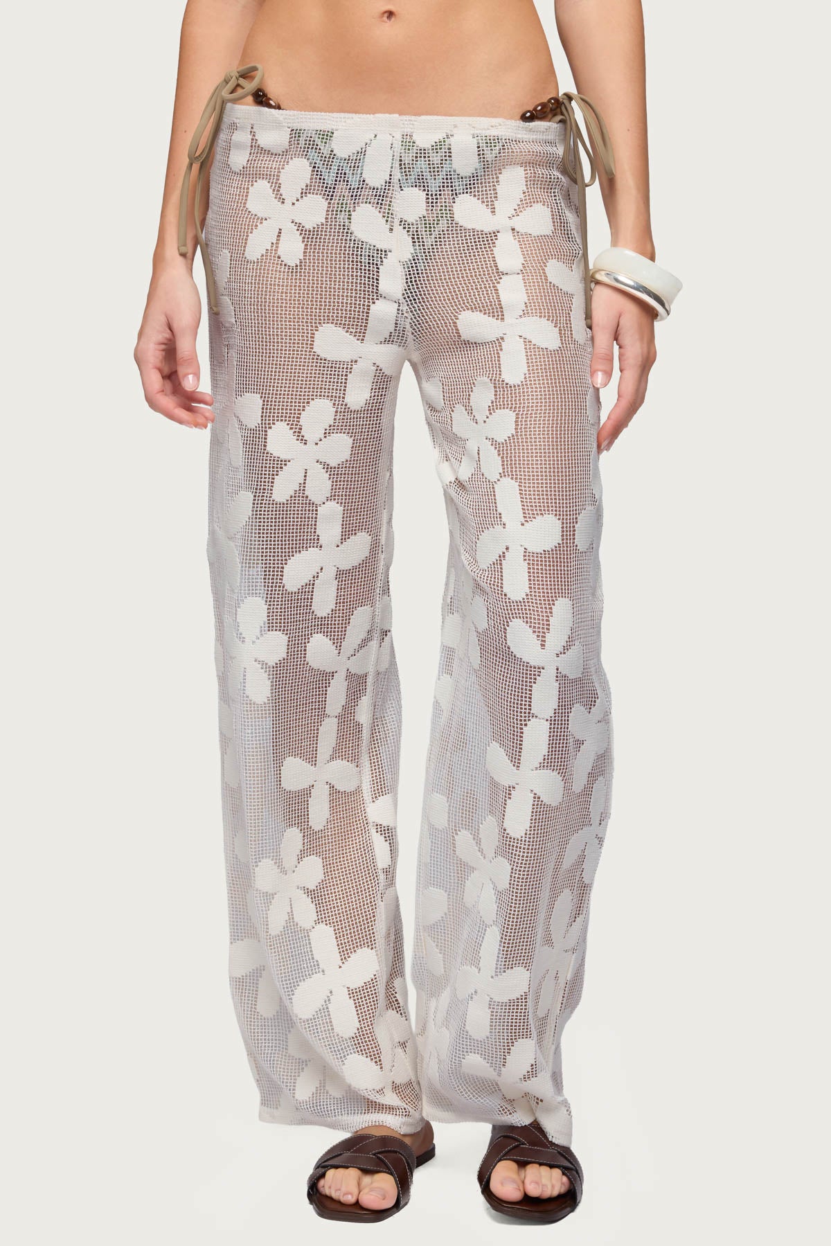 Candace Floral Texured Sheer Pants - Image 2