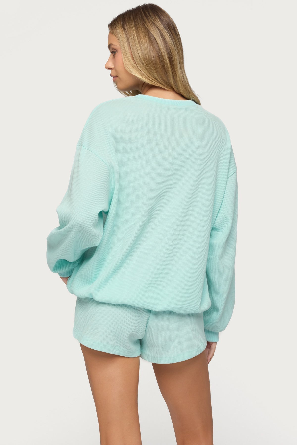 Baila Waffle Henley Top - Image 5