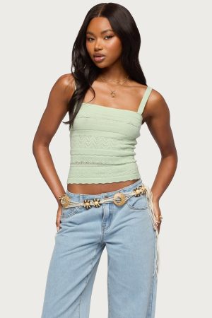 Naia Pointelle Knit Tank Top