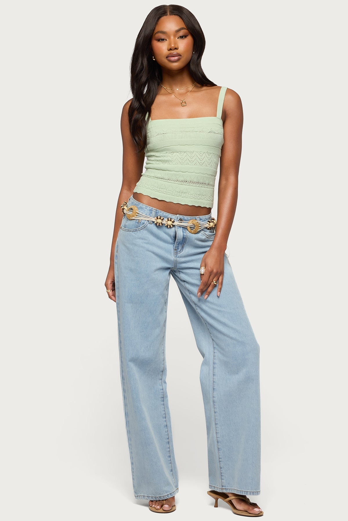 Naia Pointelle Knit Tank Top - Image 5