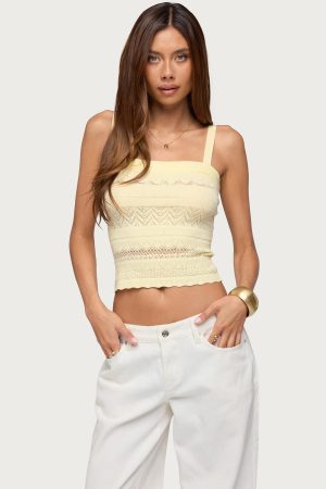 Naia Pointelle Knit Tank Top