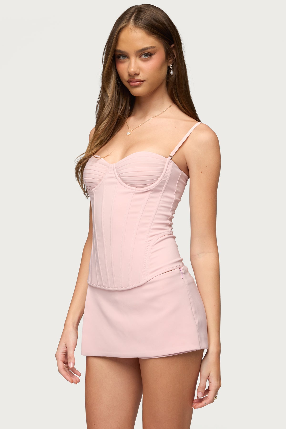 Alixa Pleated Detachable Straps Corset - Image 3