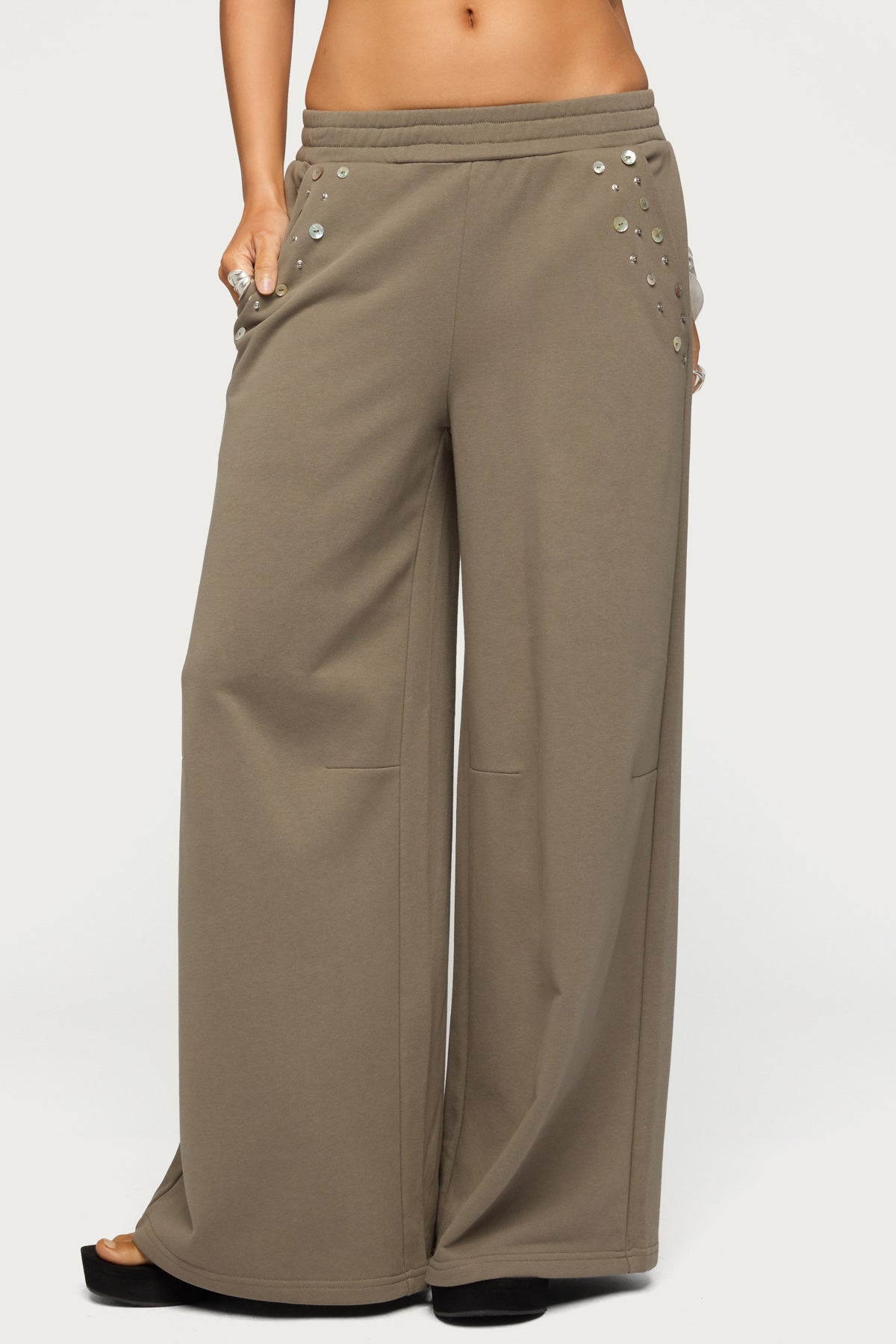 Zania Iridescent Button Sweatpants - Image 2