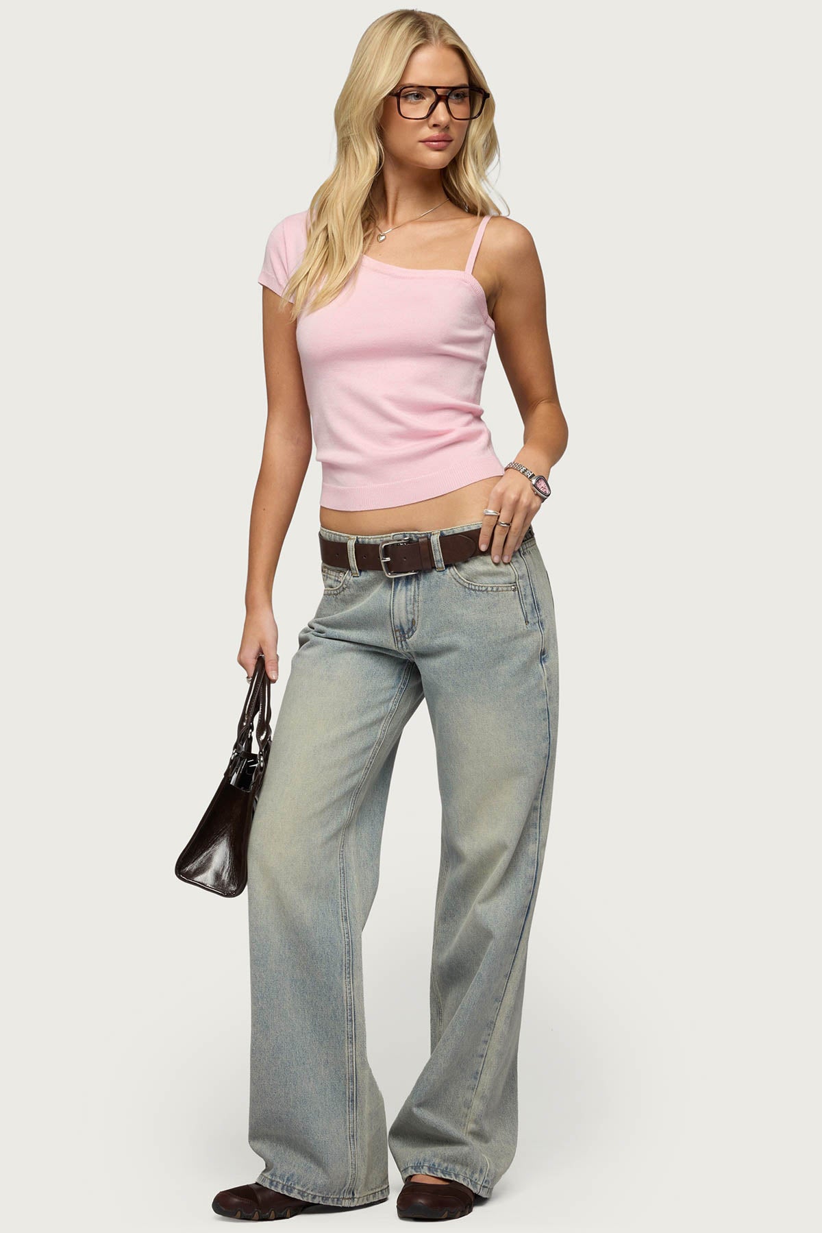 Lorelai Asymmetric Knit Top - Image 2