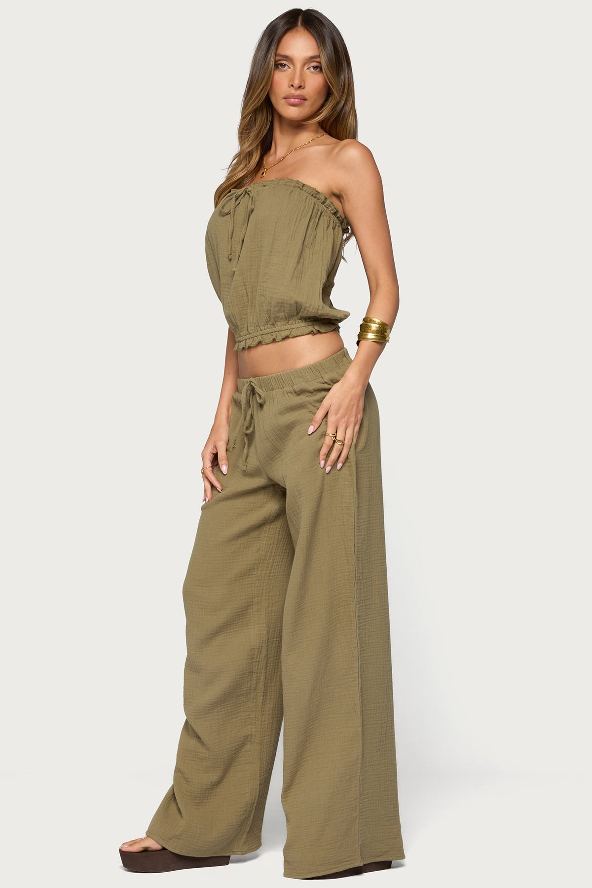 Viktoria Strapless Gauze Bubble Top - Image 4