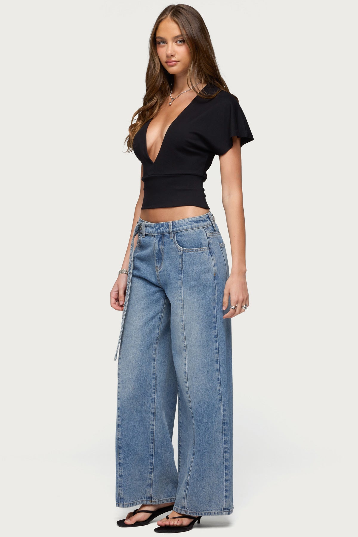 Mundy Deep V Neck Top - Image 4