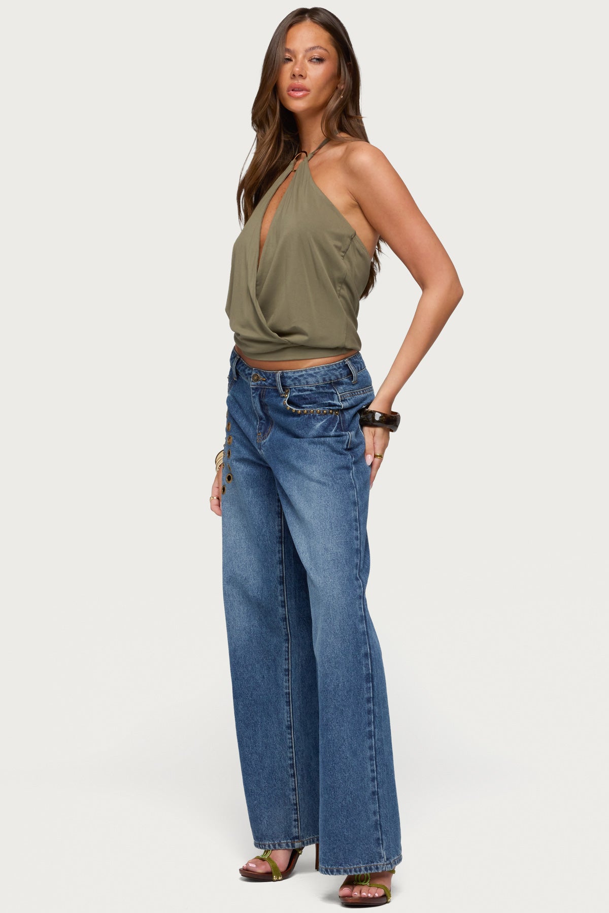Metta Ring Cutout Halter Top - Image 5