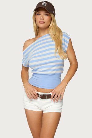Kittie Striped Off Shoulder Top