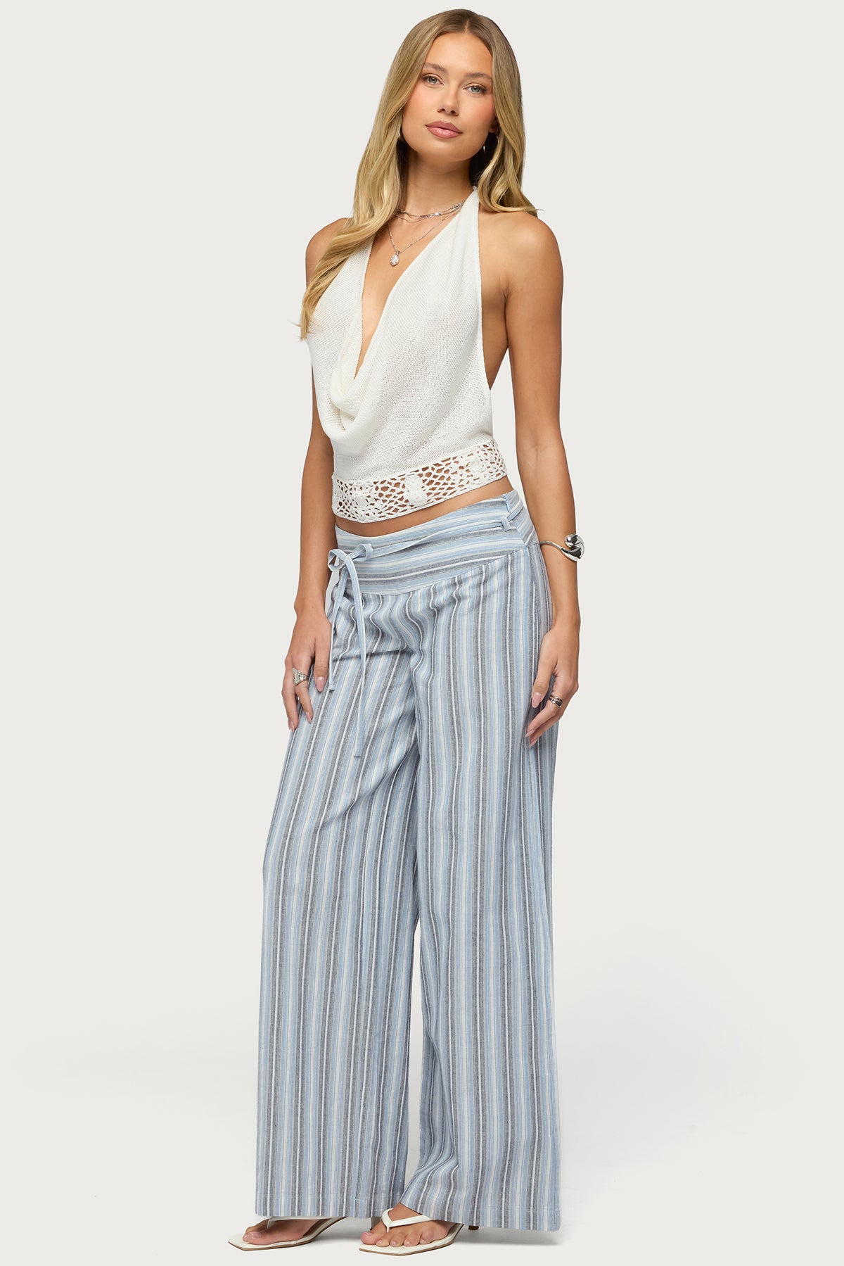 Ennis Crochet Waist Knit Top - Image 4
