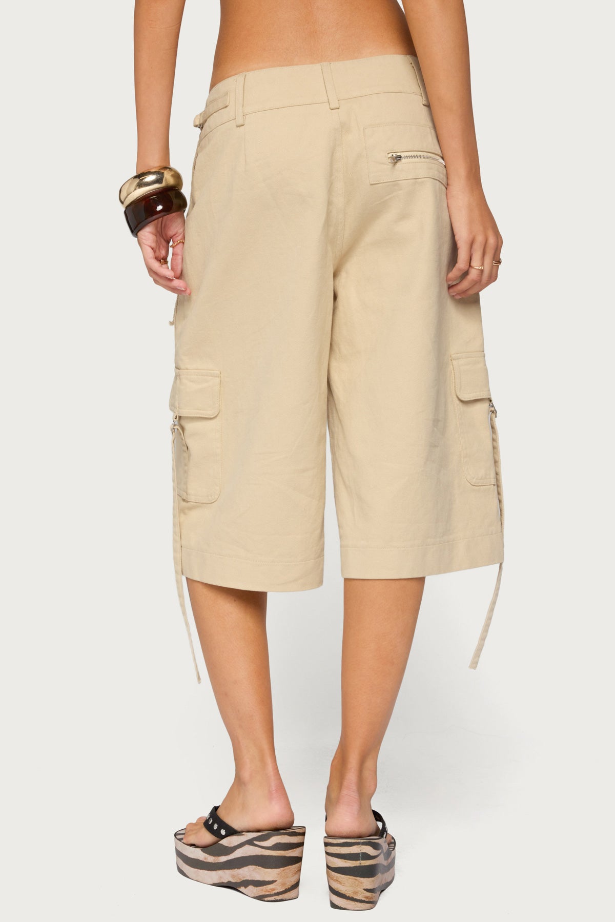Avelisse Cotton Cargo Bermuda Shorts - Image 4