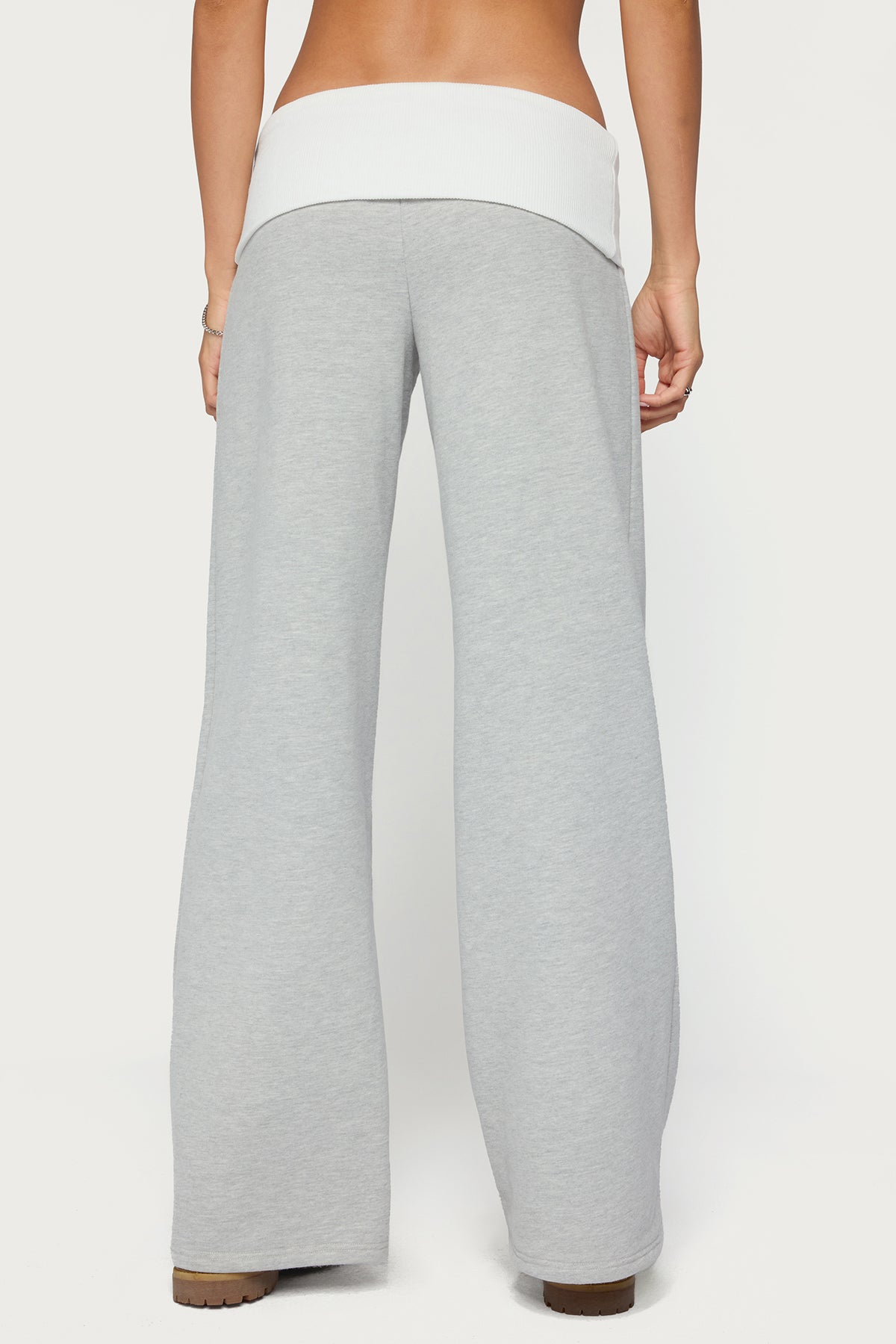 Idha Contrast Foldover Baggy Sweatpants - Image 5