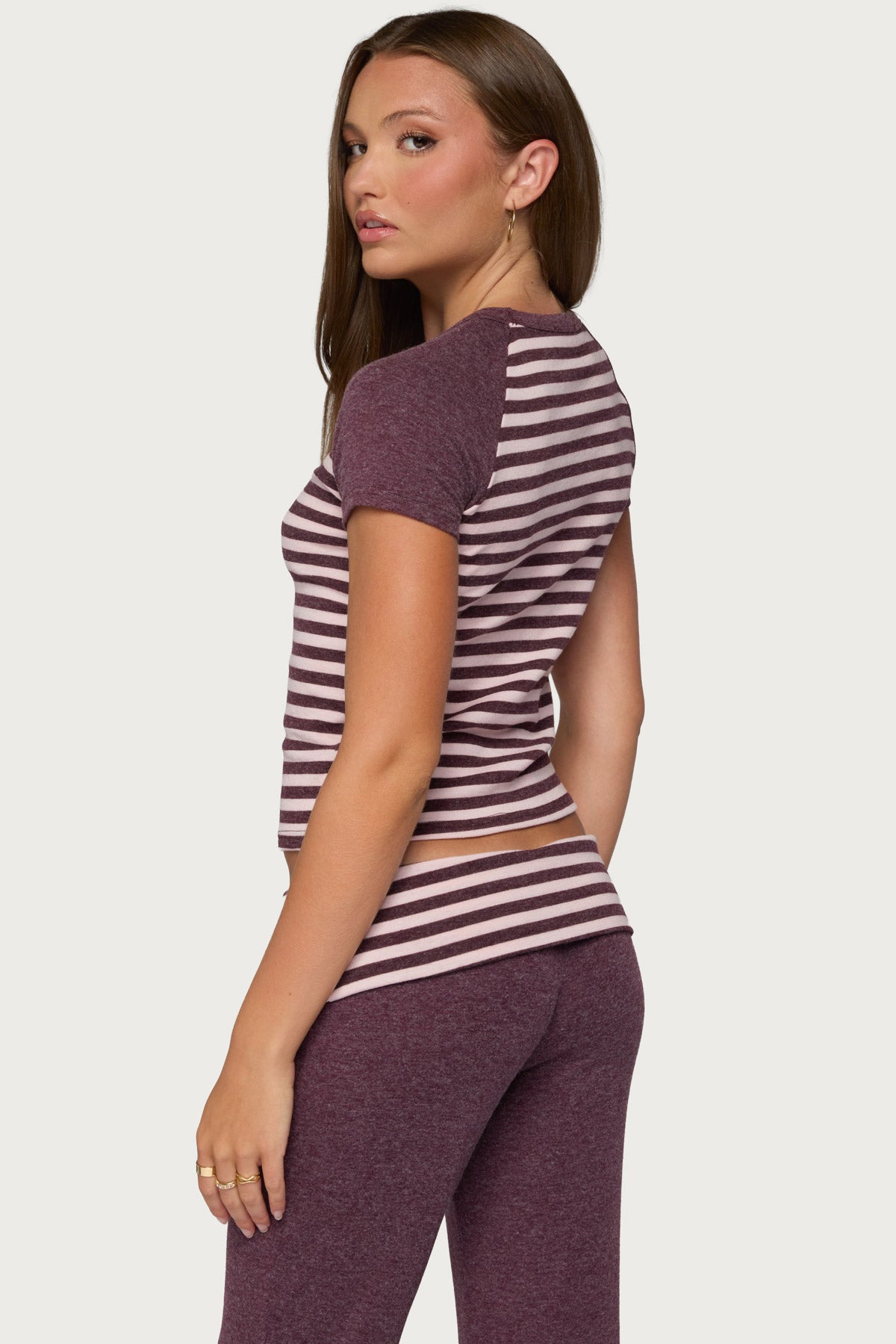 Stay Edikted Stripey Raglan T Shirt - Image 5