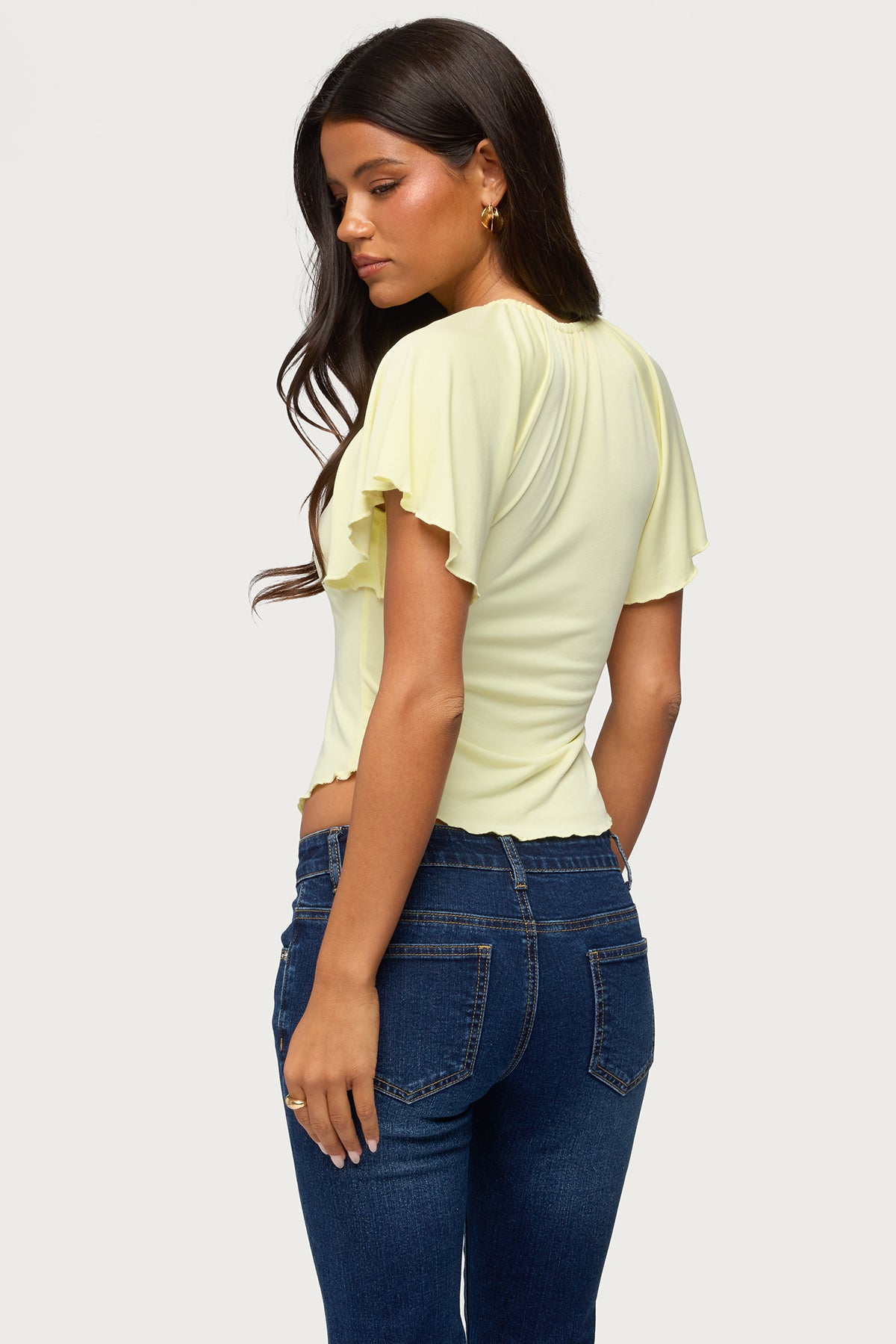 Roye Keyhole Flutter Raglan Top - Image 5