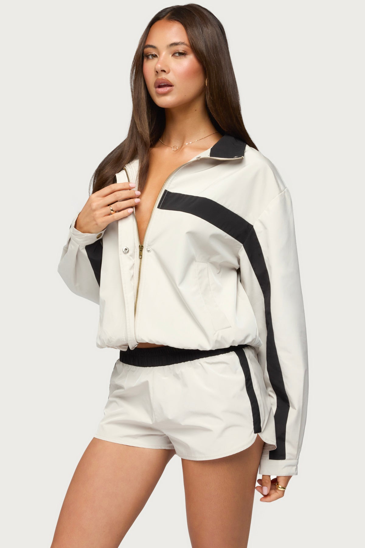 Emrie Stripey Nylon Jacket - Image 3